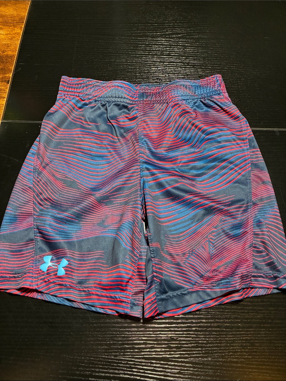 Under Armour Blue & Pink Wave-Pattern Athletic Shorts